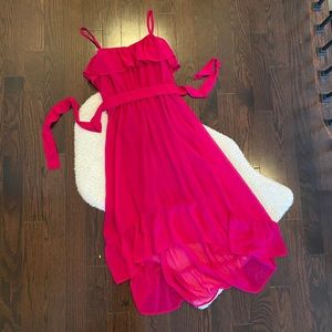 Beautiful chiffon fuscia dress size small